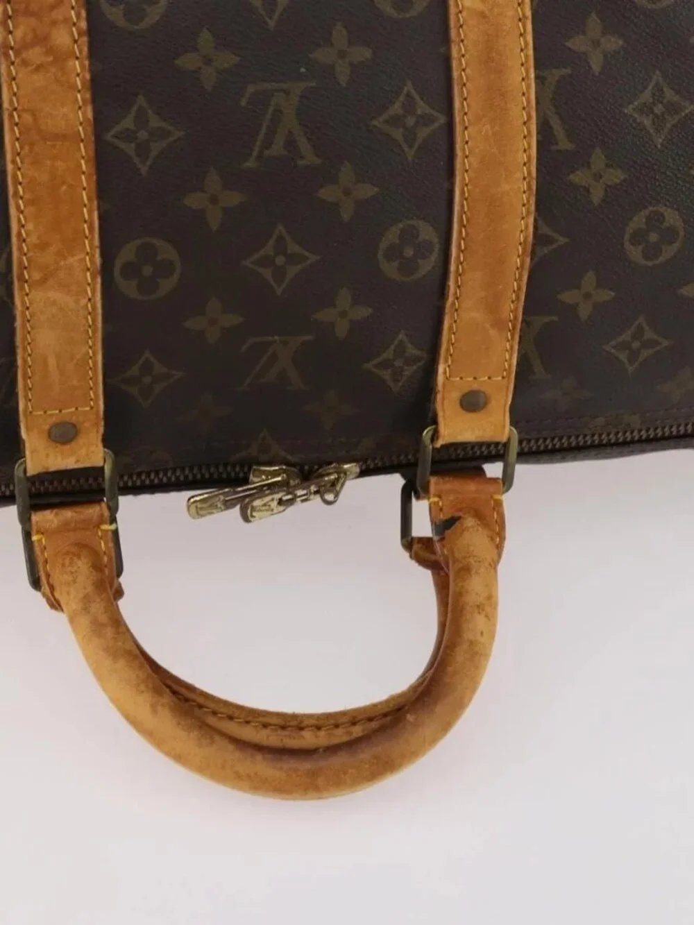 LOUIS VUITTON Monogram Keepall 55 Boston Bag M41424 LV Auth 169687 - Picture 8 of 16